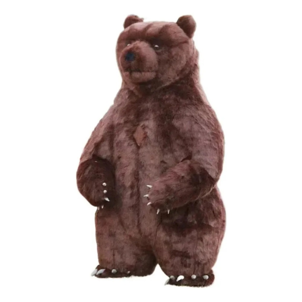 Costumes - 空気で膨らませるタイプの茶色いクマの着ぐるみ。大人用。ハロウィーンやクリスマスパーティーに最適な、おもしろいキャラクターのコスチューム。電池や充電器は不要。