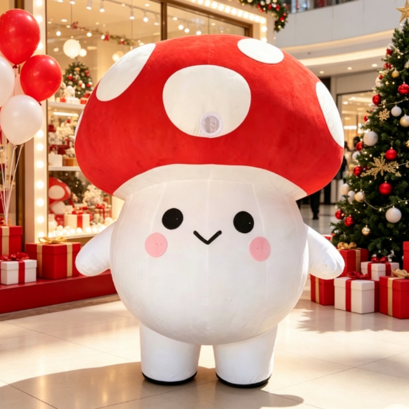 Costumes - かわいいきのこ型の着ぐるみ。大人用。アニメキャラクター。誕生日、クリスマス、広告、パレード、ハロウィンパーティーに最適。