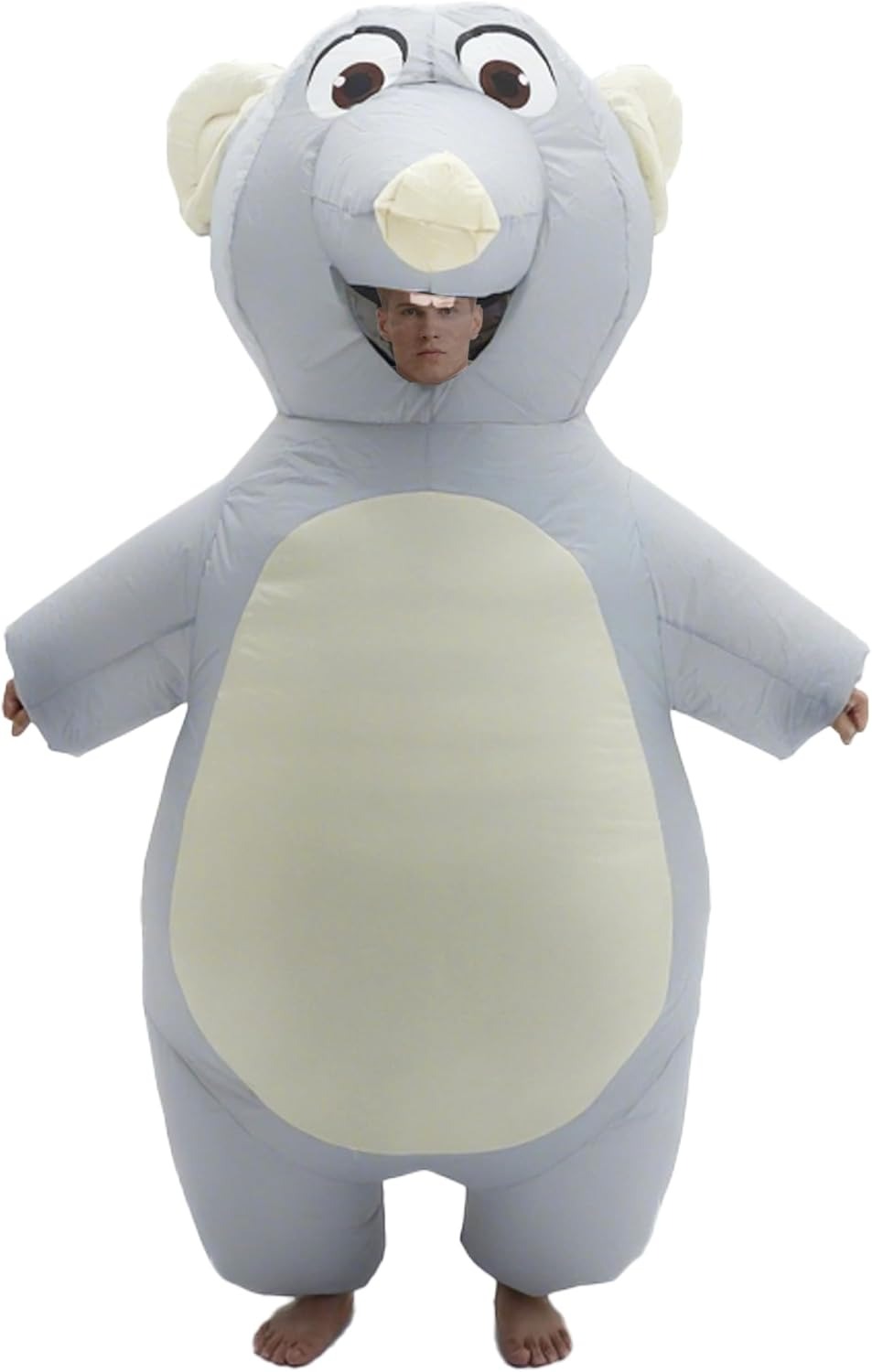 Costumes - 大人用インフレータブルマウスコスチューム。ハロウィーンパーティーやコスプレに最適な、ふくらませて着用するマウスコスチューム。