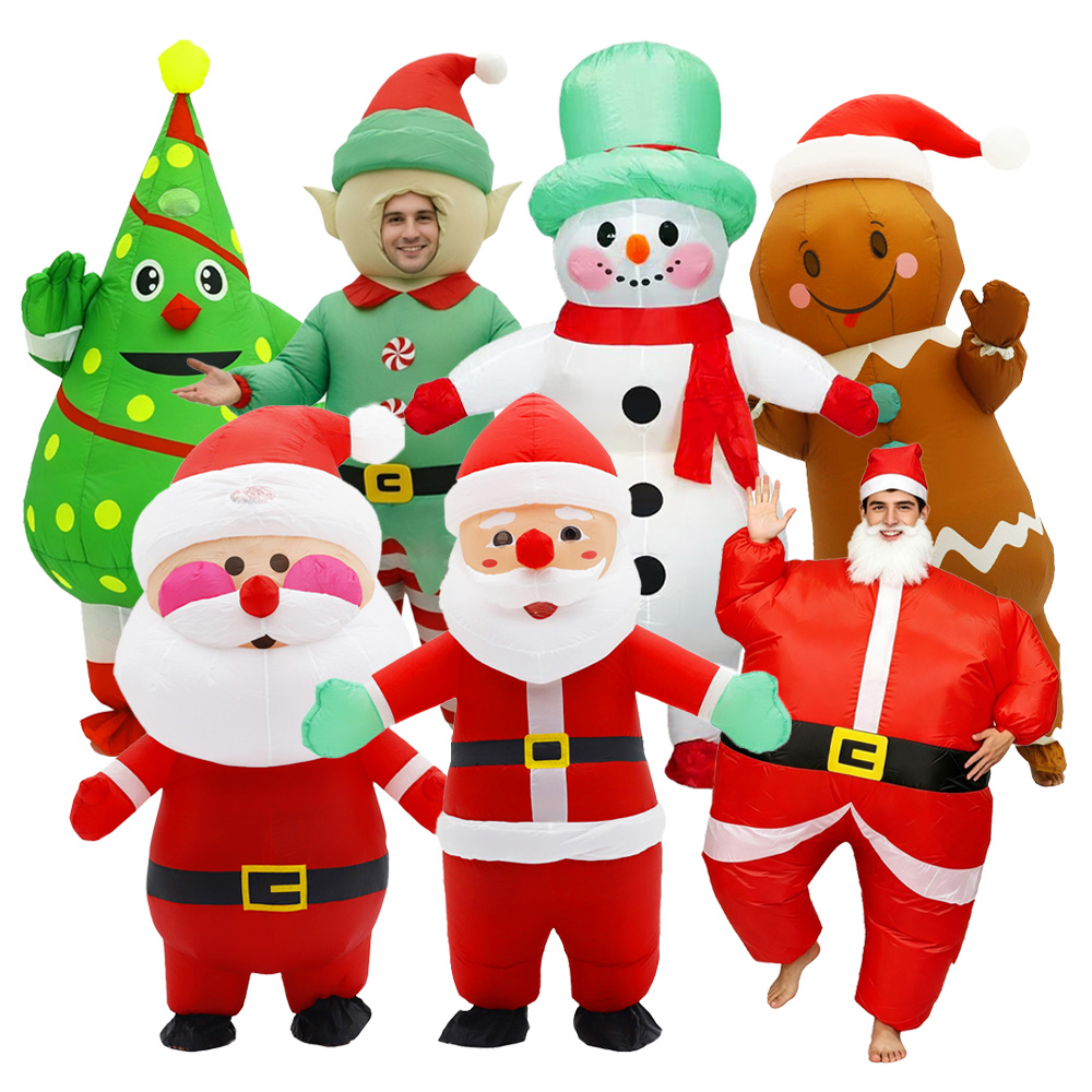 クリスマス面白いインフレータブルコスチュームジンジャーブレッ - Costumes のレビューと価格