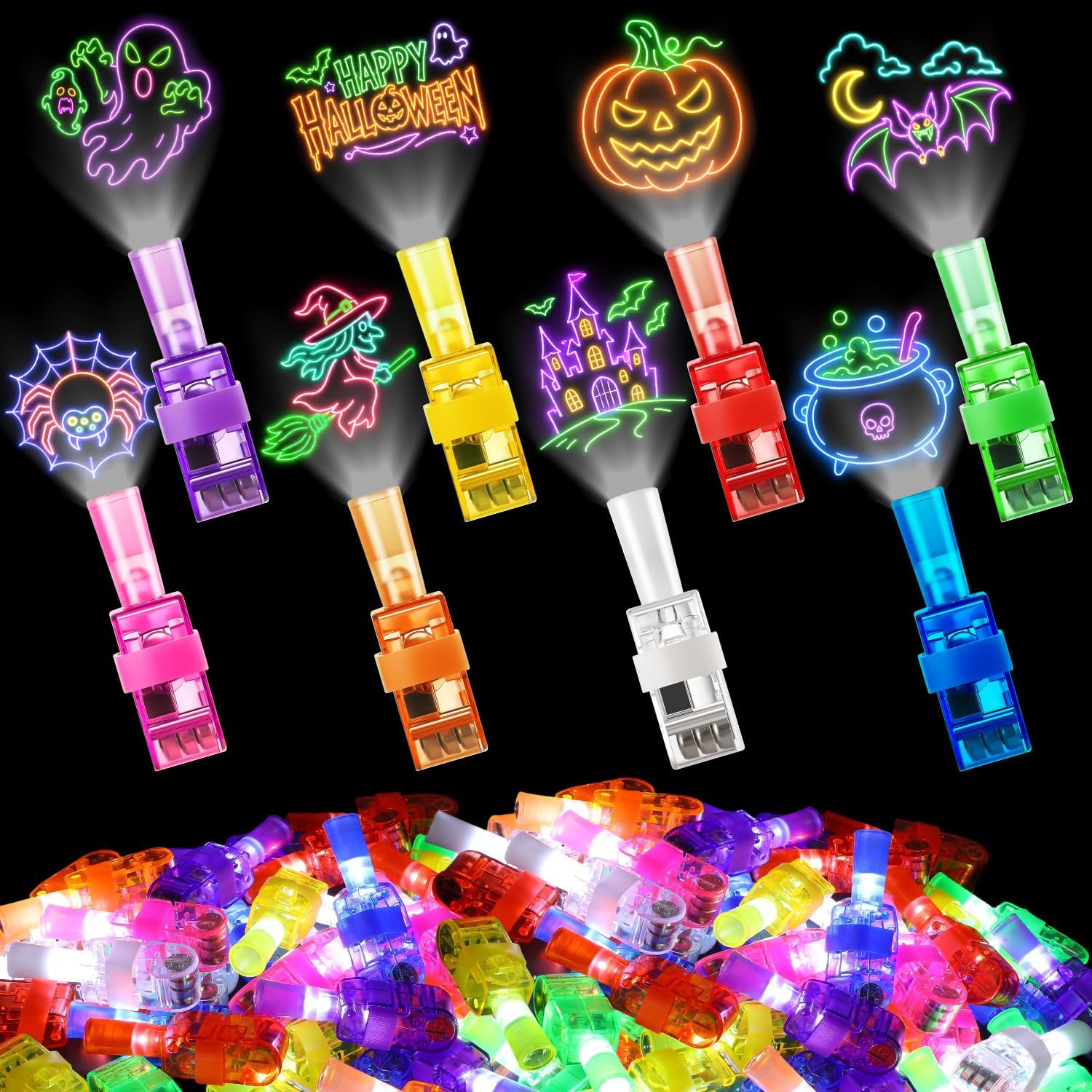 4/40個 ハロウィン LEDフィンガーライト ネオン パー - Glow In The Dark Party Glasses のレビューと価格