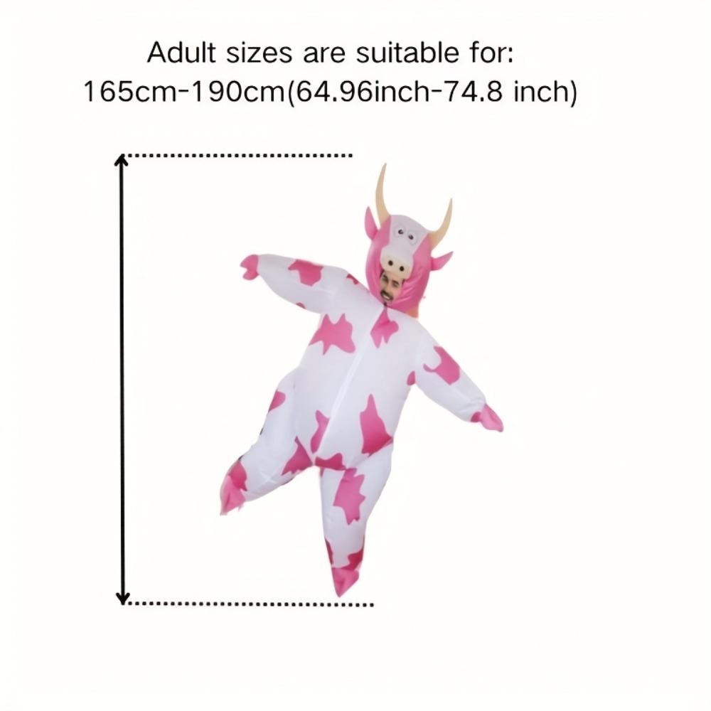 面白いピンク色の牛の着ぐるみ。大人用ユニセックスで、お祭りや - Costumes のレビューと価格