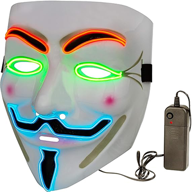 ヴェンデッタLEDマスク映画テーマパーティーデコレーション点 - Led Purge Mask Halloween のレビューと価格