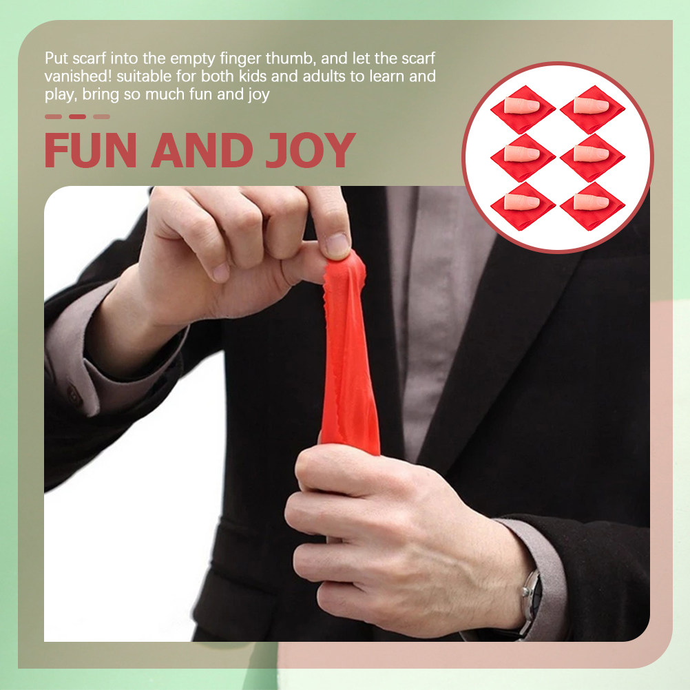消えるシルクを使ったマジックセット6個入り。偽の指先で、ステ - Thumb Tip Magic Trick Set のレビューと価格