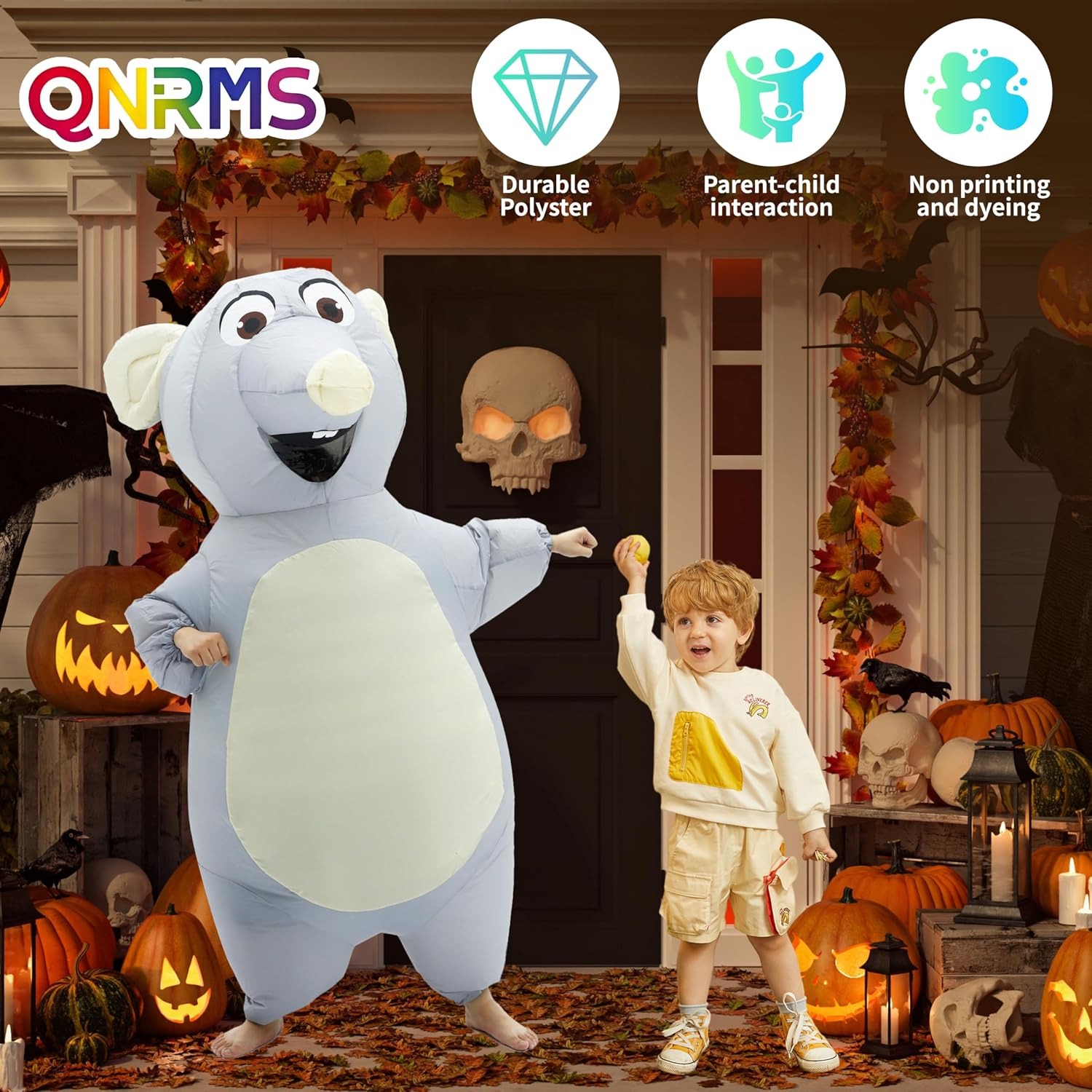 大人用インフレータブルマウスコスチューム。ハロウィーンパーテ - Costumes のレビューと価格