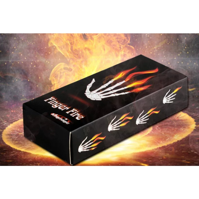 4 ピース/セットフィンガーファイアマジックトリック火が現れ - Thumb Tip Magic Trick Set のレビューと価格
