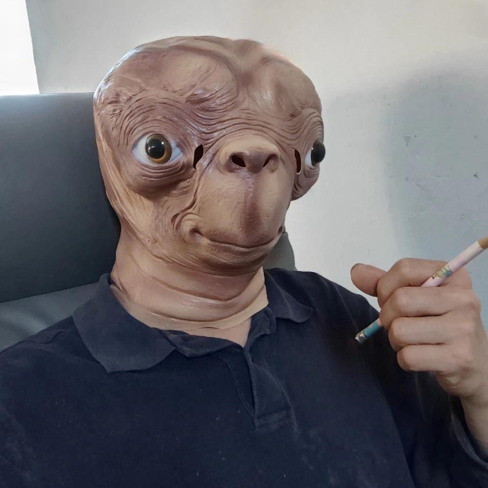 エイリアンのコスプレ、不気味な外星人、全身を覆うマスク、ハロ - Latex Alien Mask Realistic のレビューと価格