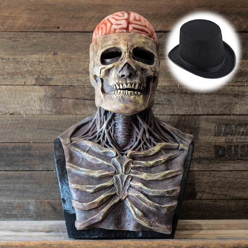 不気味な脳スケルトンマスクスカルヘッドギアコスプレ血まみれの - Led Purge Mask Halloween のレビューと価格